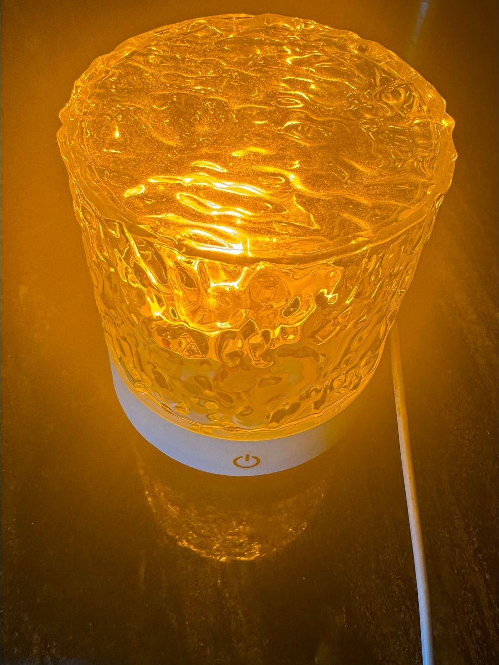 Amber Glass Table Lamp - Home Accents
